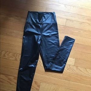 Faux leather pants